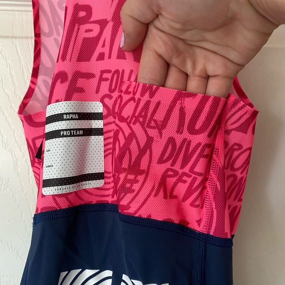 Rapha EF Education First Women’s Pro Team Bib Shorts dark navy size Small - Picture 6 of 11